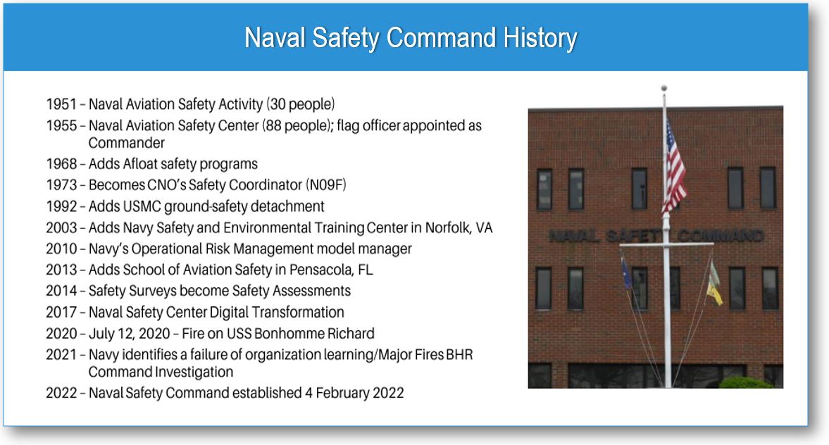 Naval Safety Command history image