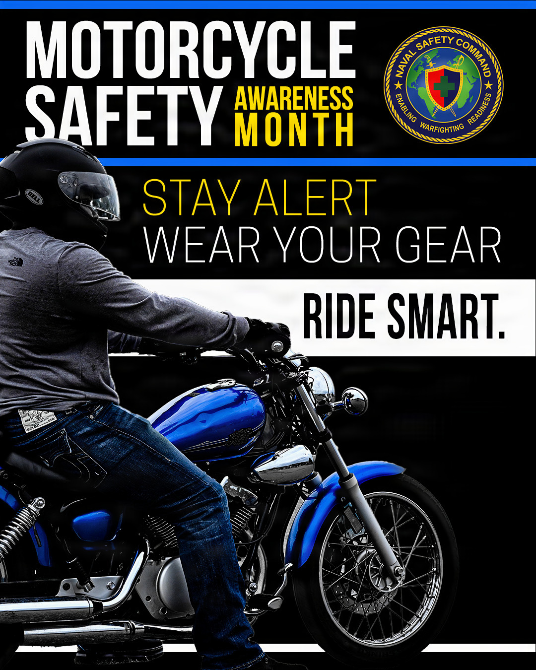 May 2026 Motorcycle Safety Month Image